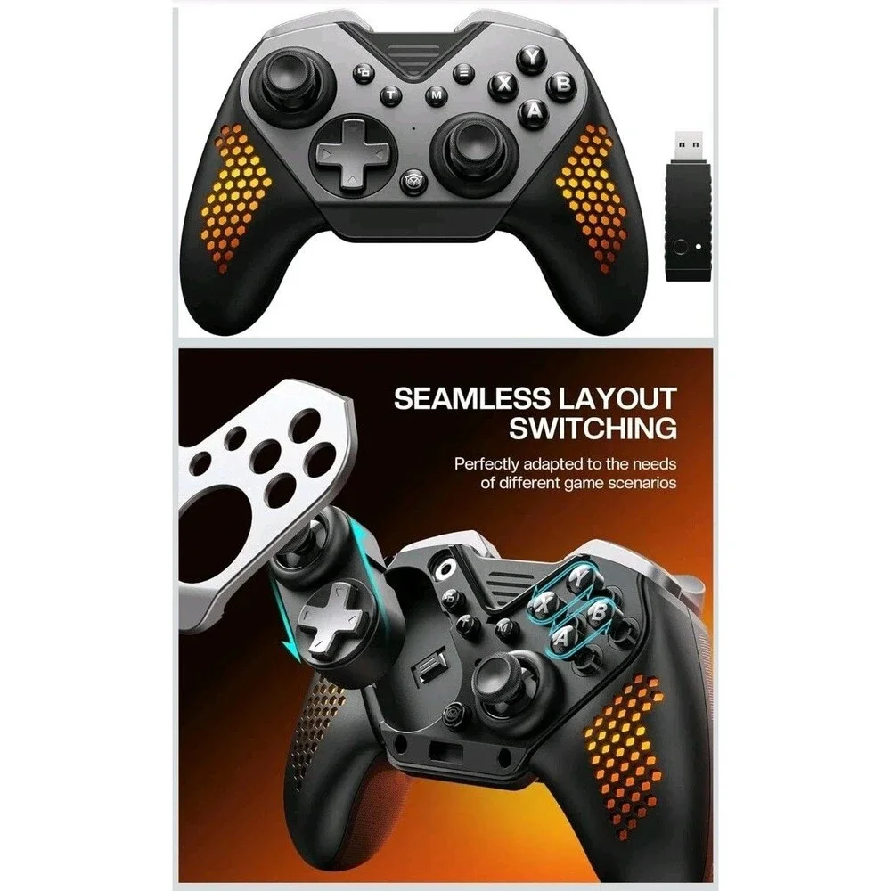 NYXI Flexi Wireless PC Gaming Controller, 1000Hz Polling Rate Hall Effect...